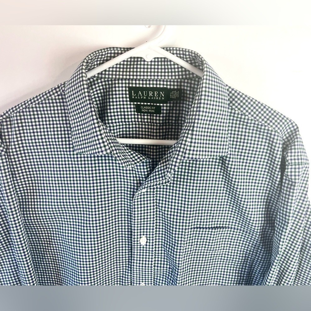 Lauren Ralph Lauren‎ Button Up Shirt Size 17.5" Neck/XL Long Sleeve Classic Fit